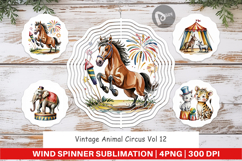 Wind Spinner Vintage Animal Circus Product Image 1
