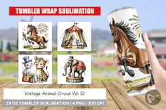 Tumbler Vintage Animal Circus Product Image 1