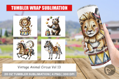 Tumbler Vintage Animal Circus Product Image 1