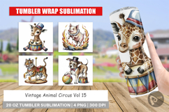Tumbler Vintage Animal Circus Product Image 1