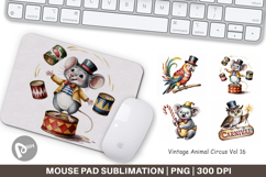 Mouse Pad Vintage Animal Circus Product Image 1