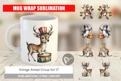 Mug Wrap Vintage Animal Circus Product Image 1