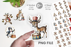Vintage Animal Circus Sticker Product Image 1