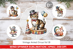 Wind Spinner Vintage Animal Circus Product Image 1