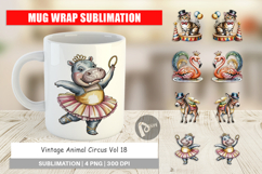 Mug Wrap Vintage Animal Circus Product Image 1
