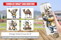 Tumbler Vintage Animal Circus Product Image 1