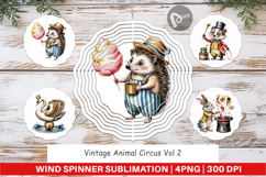 Wind Spinner Vintage Animal Circus Product Image 1