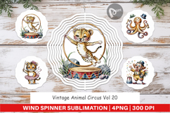 Wind Spinner Vintage Animal Circus Product Image 1