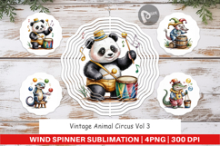 Wind Spinner Vintage Animal Circus Product Image 1