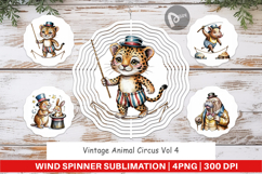 Wind Spinner Vintage Animal Circus Product Image 1