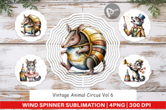Wind Spinner Vintage Animal Circus Product Image 1