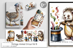 Digital Paper Vintage Animal Circus Product Image 1