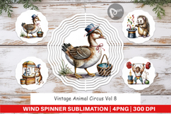Wind Spinner Vintage Animal Circus Product Image 1
