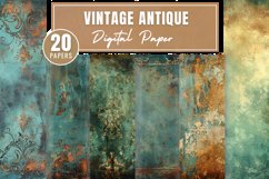 Vintage Antique Digital Paper Bundle Product Image 1
