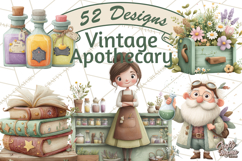 Vintage Apothecary PNG Clipart and Magical Illustrations Product Image 1