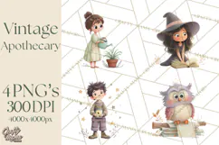 Vintage Apothecary PNG Clipart and Magical Illustrations Product Image 1