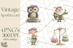 Vintage Apothecary PNG Clipart and Magical Illustrations Product Image 1