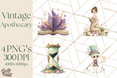 Vintage Apothecary PNG Clipart and Magical Illustrations Product Image 1