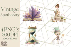 Vintage Apothecary PNG Clipart and Magical Illustrations Product Image 1