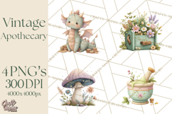 Vintage Apothecary PNG Clipart and Magical Illustrations Product Image 1