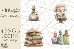 Vintage Apothecary PNG Clipart and Magical Illustrations Product Image 1