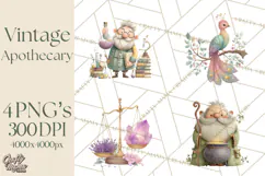 Vintage Apothecary PNG Clipart and Magical Illustrations Product Image 1