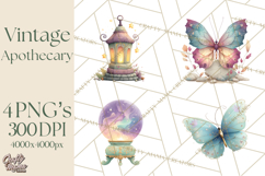 Vintage Apothecary PNG Clipart and Magical Illustrations Product Image 1