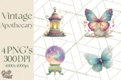 Vintage Apothecary PNG Clipart and Magical Illustrations Product Image 1