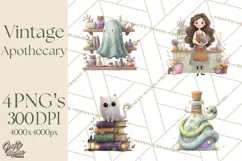 Vintage Apothecary PNG Clipart and Magical Illustrations Product Image 1