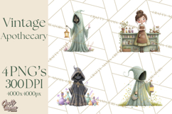 Vintage Apothecary PNG Clipart and Magical Illustrations Product Image 1