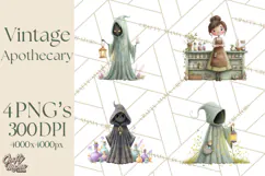 Vintage Apothecary PNG Clipart and Magical Illustrations Product Image 1