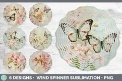 Bundle of six Decoupage Apple Blossoms Wind Spinner designs.