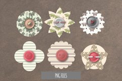 Vintage Art Deco Butterfly Seamless Pattern Button Product Image 1