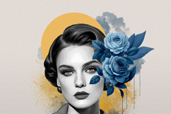 Vintage Art Deco Style Portrait Illustration Photo Effect Product Image 5