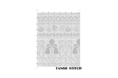 Vintage Art Nouveau floral cross stitch embroidery pattern - Tango Stitch