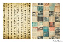 Old Newspapers Junk Journal Pages on Old Paper | Asian Product Image 3
