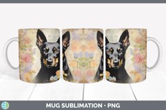 GorgeousDecoupage Australian Kelpies Mug Wrap design.