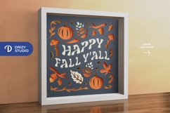 Vintage Autumn 3D Shadow Box - Happy Fall Y’All 3D Light Box Product Image 2