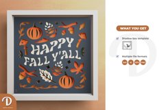 Vintage Autumn 3D Shadow Box - Happy Fall Y’All 3D Light Box Product Image 3