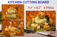 Cutting board sublimation Farmhouse Kitchen Goose Chicken Product Image 1