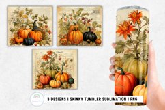 Vintage Autumn Pumpkin Tumbler Sublimation I Tumbler Wrap Product Image 1