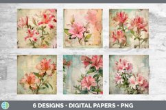 Bundle of six Decoupage Azaleas Paper Backgrounds designs.
