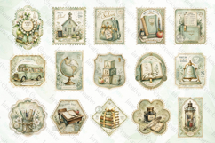 Vintage Back to School Postage Stamp Bundle Product Image 5