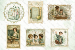 Vintage Back to School Postage Stamp Bundle Product Image 6