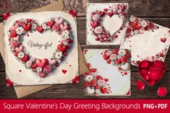 Vintage Valentine&#039;s Day greeting card backgrounds Product Image 1