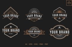 Vintage Badge Logo Vector Illustration Product Image 1
