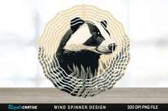 Vintage Badger Wind Spinner Sublimation Design PNG Product Image 1