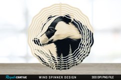 Vintage Badger Wind Spinner Sublimation Design PNG Product Image 1