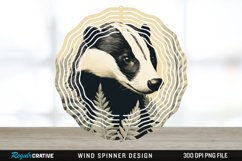 Vintage Badger Wind Spinner Sublimation Design PNG Product Image 1