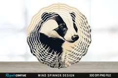 Vintage Badger Wind Spinner Sublimation Design PNG Product Image 1